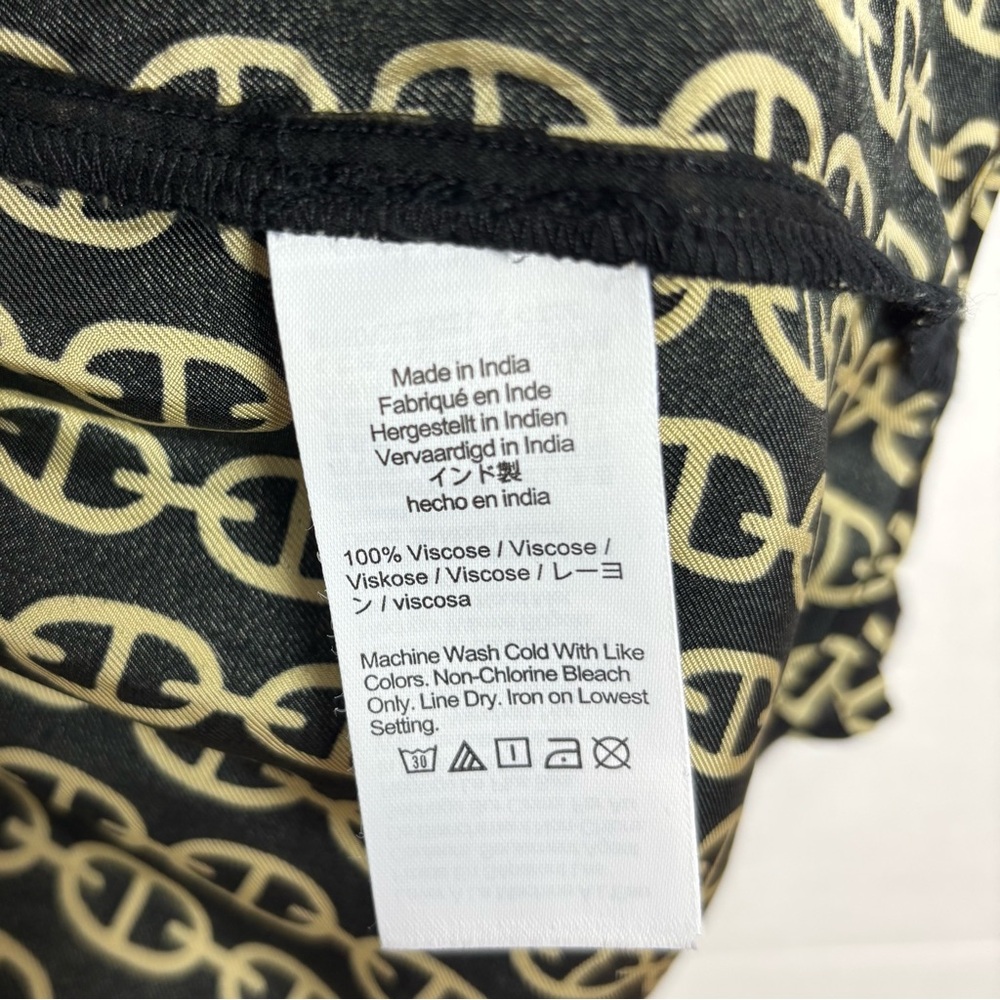 J.Crew Amelia popover shirt-dress in chain print Size XS Pockets Viscose Ruffle - Picture 10 of 11